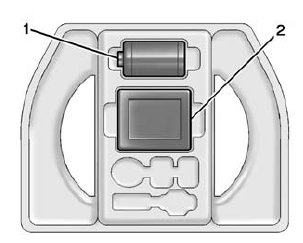 Chevrolet Spark. Storing the Tire Sealant and Compressor Kit